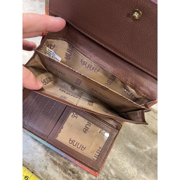 Anuschka Women's Wallet Butterfly Roses Floral Design Trifold Bills Credit Coin - Picture 9 of 15